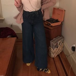 RESERVED Free people high rise wide leg tie jeans